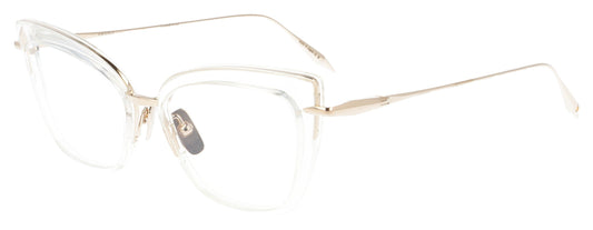 DITA Amorly 408 02 Clear and Rose Gold Glasses - Angle