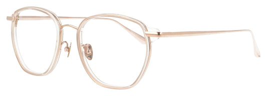 Linda Farrow Danilo C3 Rose Gold Glasses - Angle