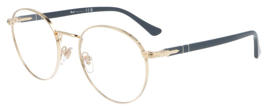 Persol 0P01008V GOLD Gold and Navy Glasses - Angle
