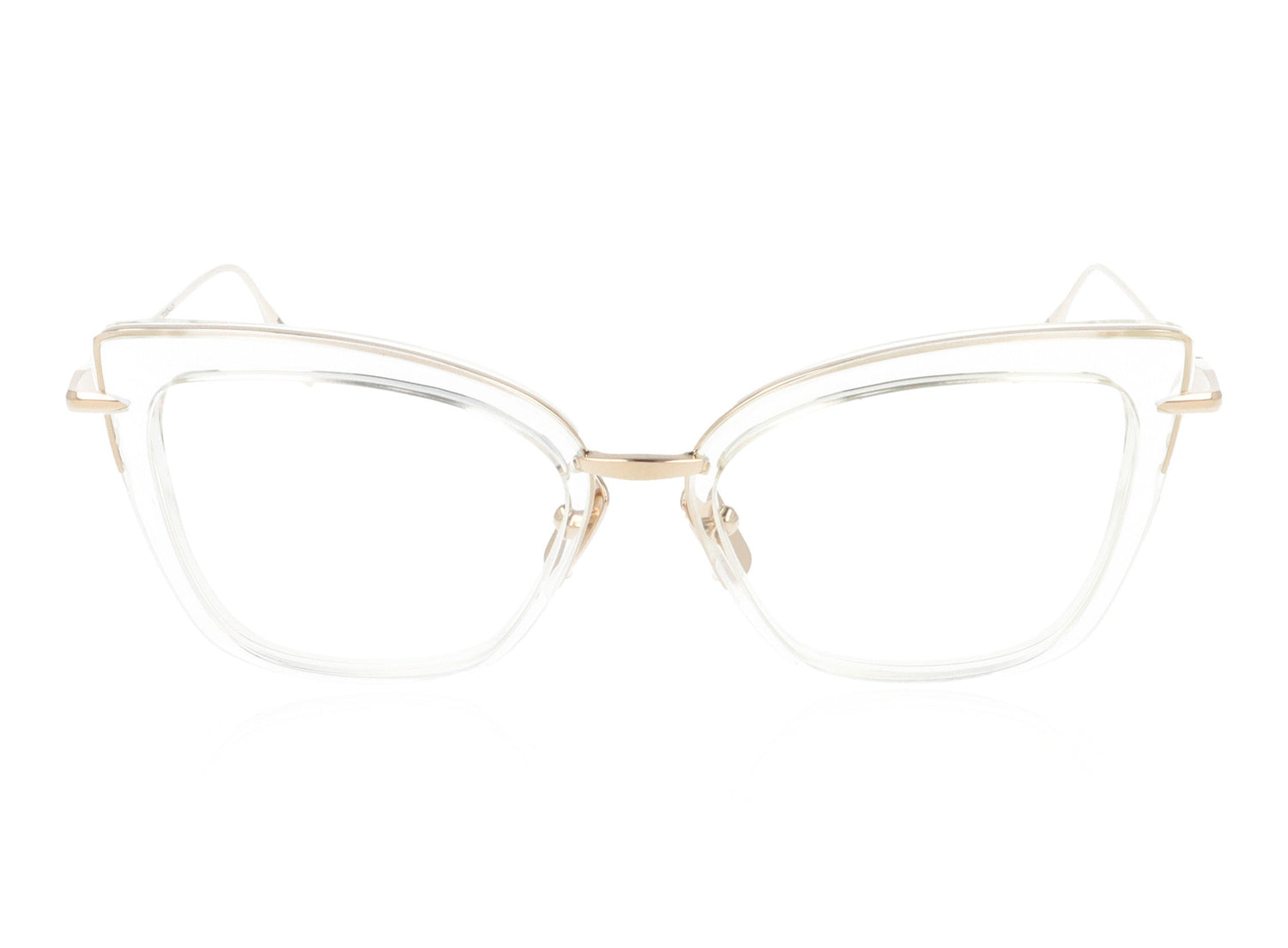 DITA Amorly 408 02 Clear and Rose Gold Glasses - Front