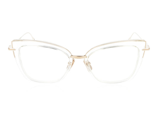 DITA Amorly 408 02 Clear and Rose Gold Glasses - Front