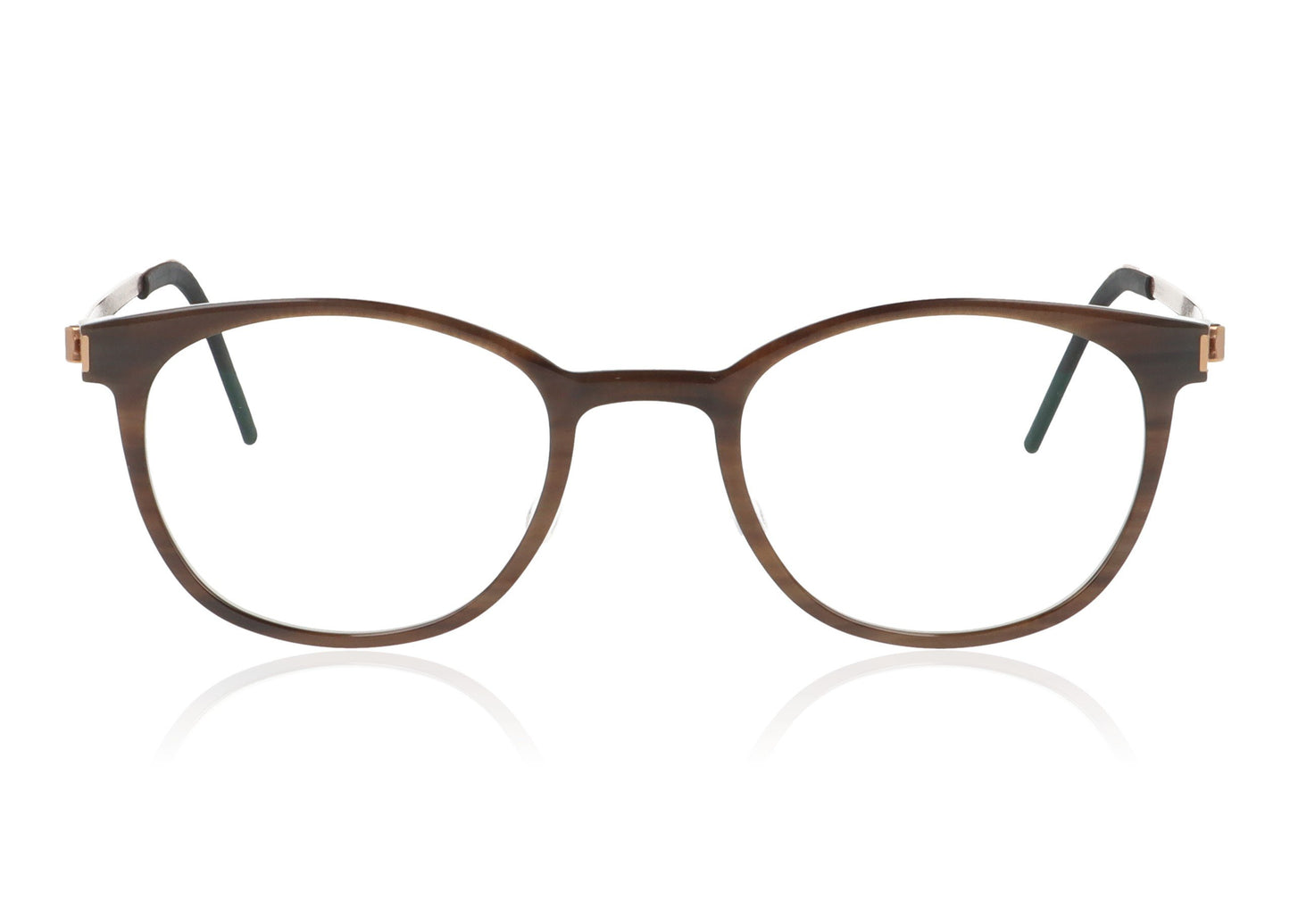 Lindberg buffalo 1818 H18 T207 PU15 Medium Brown Glasses - Front