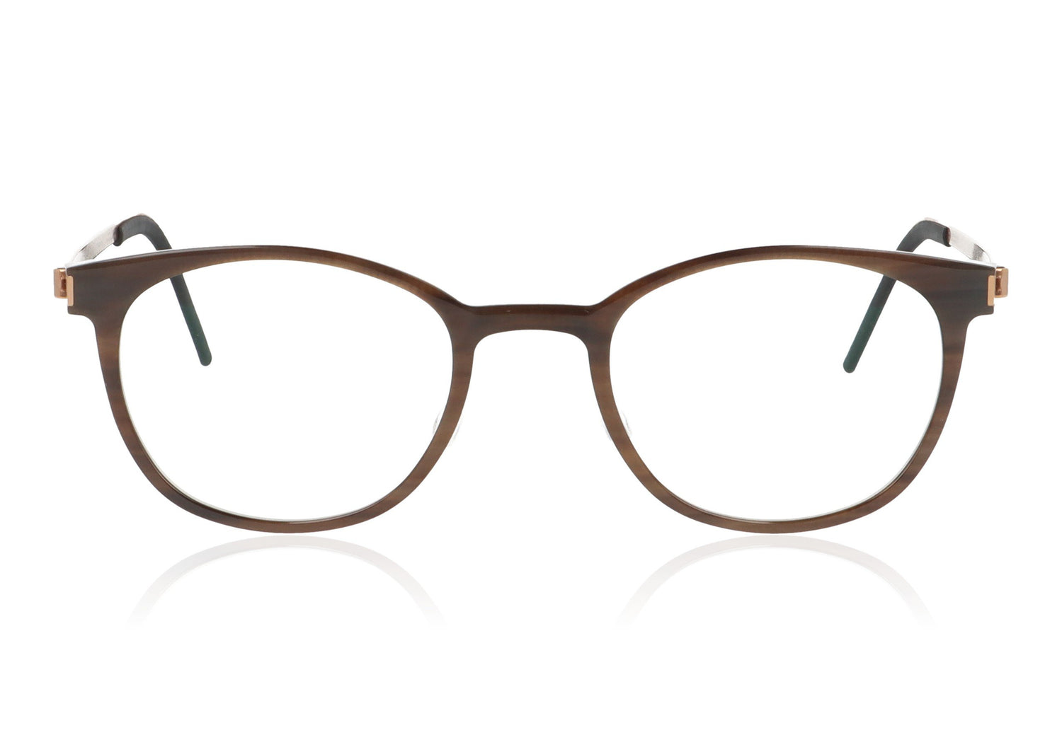 Lindberg buffalo 1818 H18 T207 PU15 Medium Brown Glasses - Front