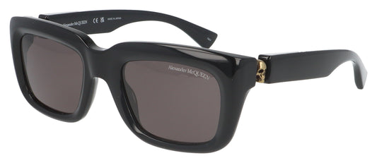 Alexander McQueen AM0431S 001 Black Sunglasses - Angle