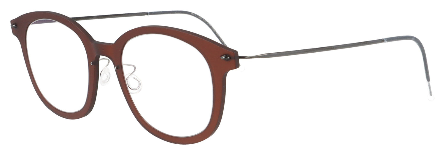 Lindberg n.o.w 6628 C02M PU9 Brown Glasses - Angle