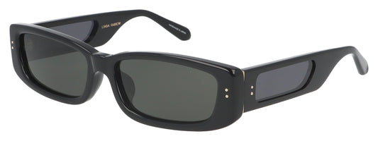 Linda Farrow Talita C1 Black Sunglasses - Angle