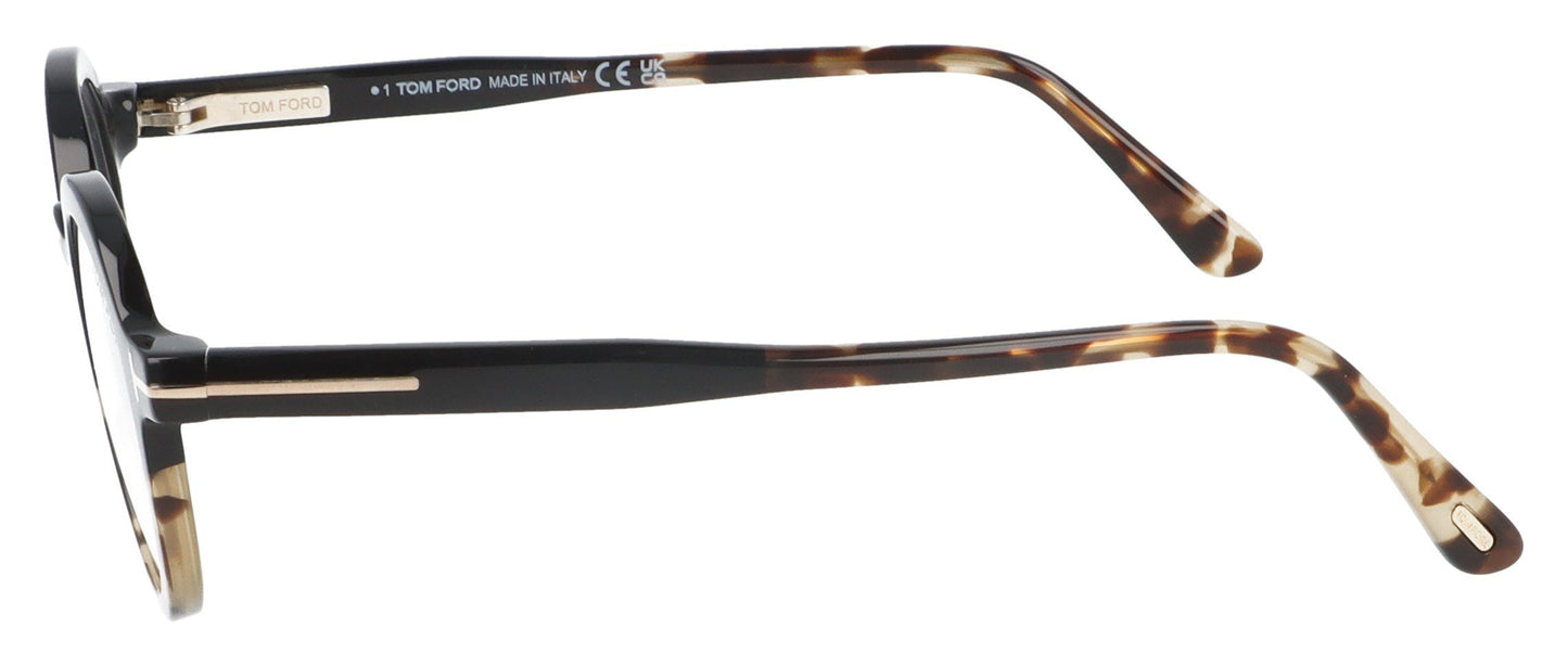 Tom Ford FT5664-B/V TF5664 005 Black and Tortoise Glasses - Side