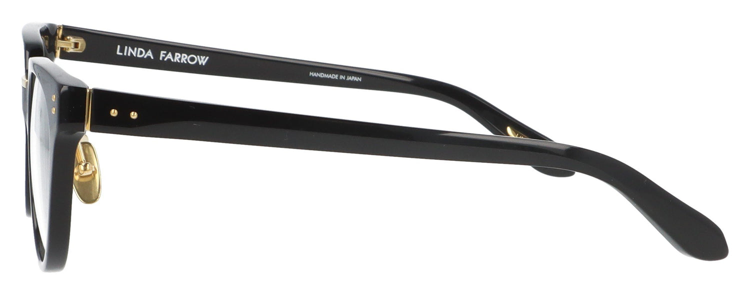 Linda Farrow Delphine C1 Black Glasses - Side