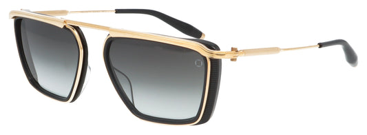 Akoni Ulysses GLDBLK Gold Sunglasses - Angle