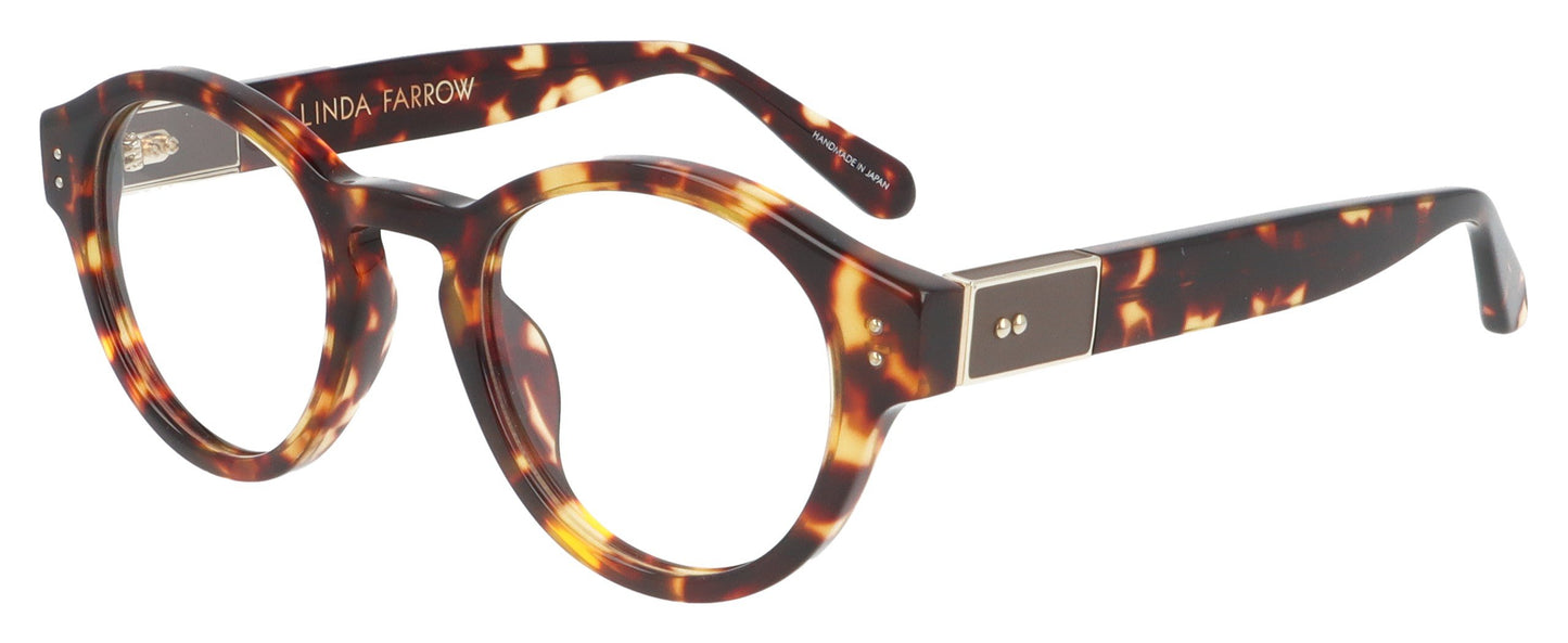 Linda Farrow Musa C2 Tortoise Glasses - Angle