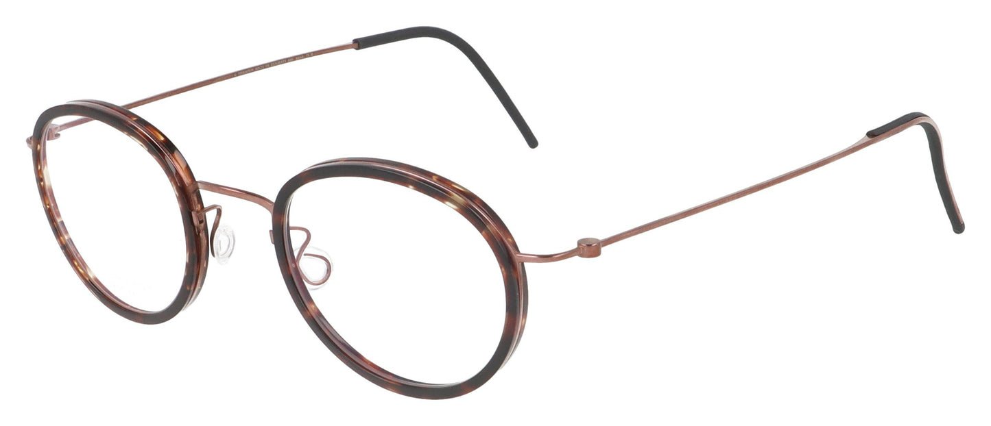 Lindberg 5805 PU12 K204 Tortoise and Copper Glasses - Angle