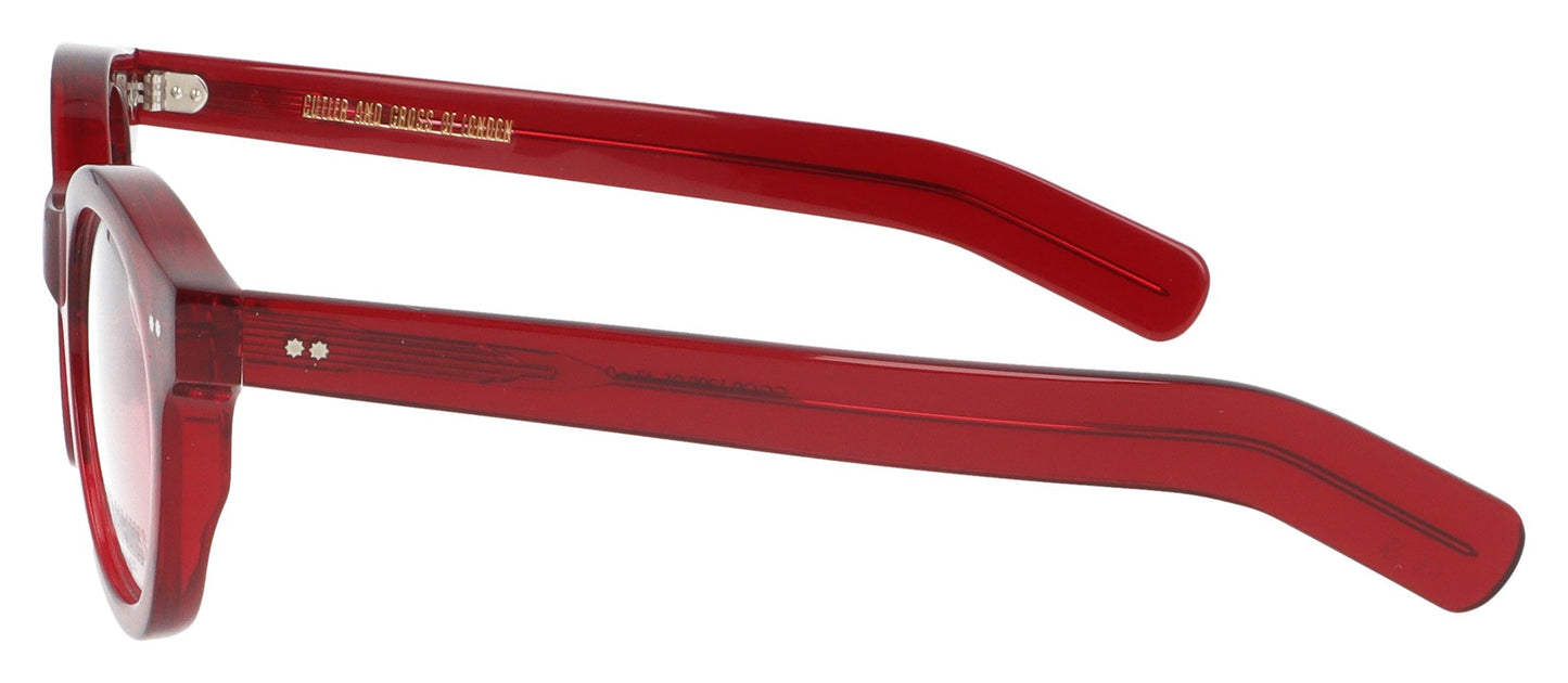 Cutler and Gross 1390 05 Red Glasses - Side