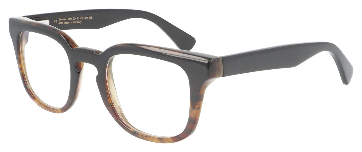 Hoffman Natural Eyewear H334 1492 Brown Tortoise Glasses - Angle