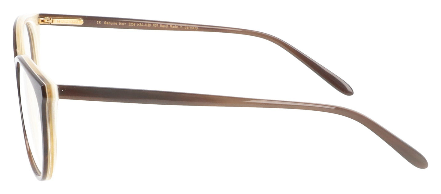 Hoffman Natural Eyewear H2315 H34H30 Light Brown Glasses - Side