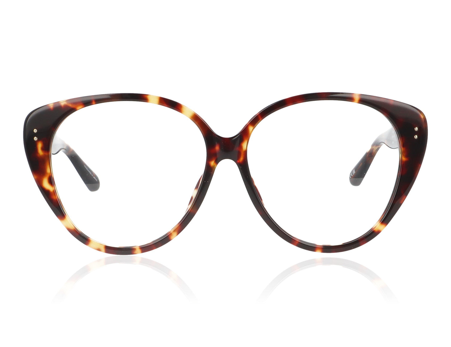 Linda Farrow Katia C2 Tortoise Glasses - Front