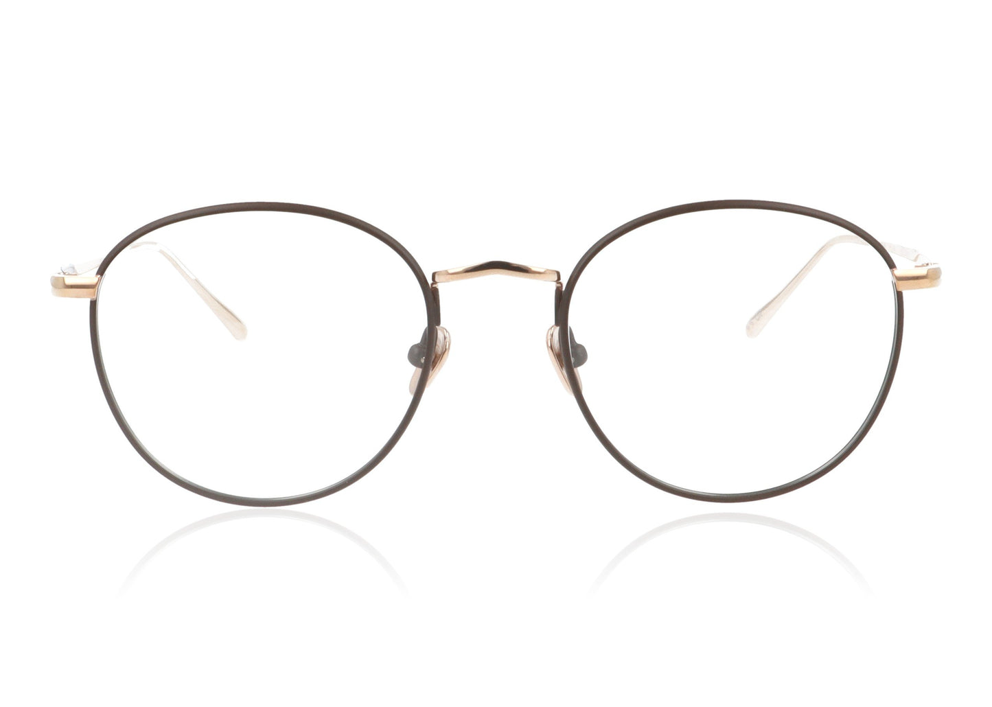 Linda Farrow Harrison C4 Rose Gold Glasses - Front