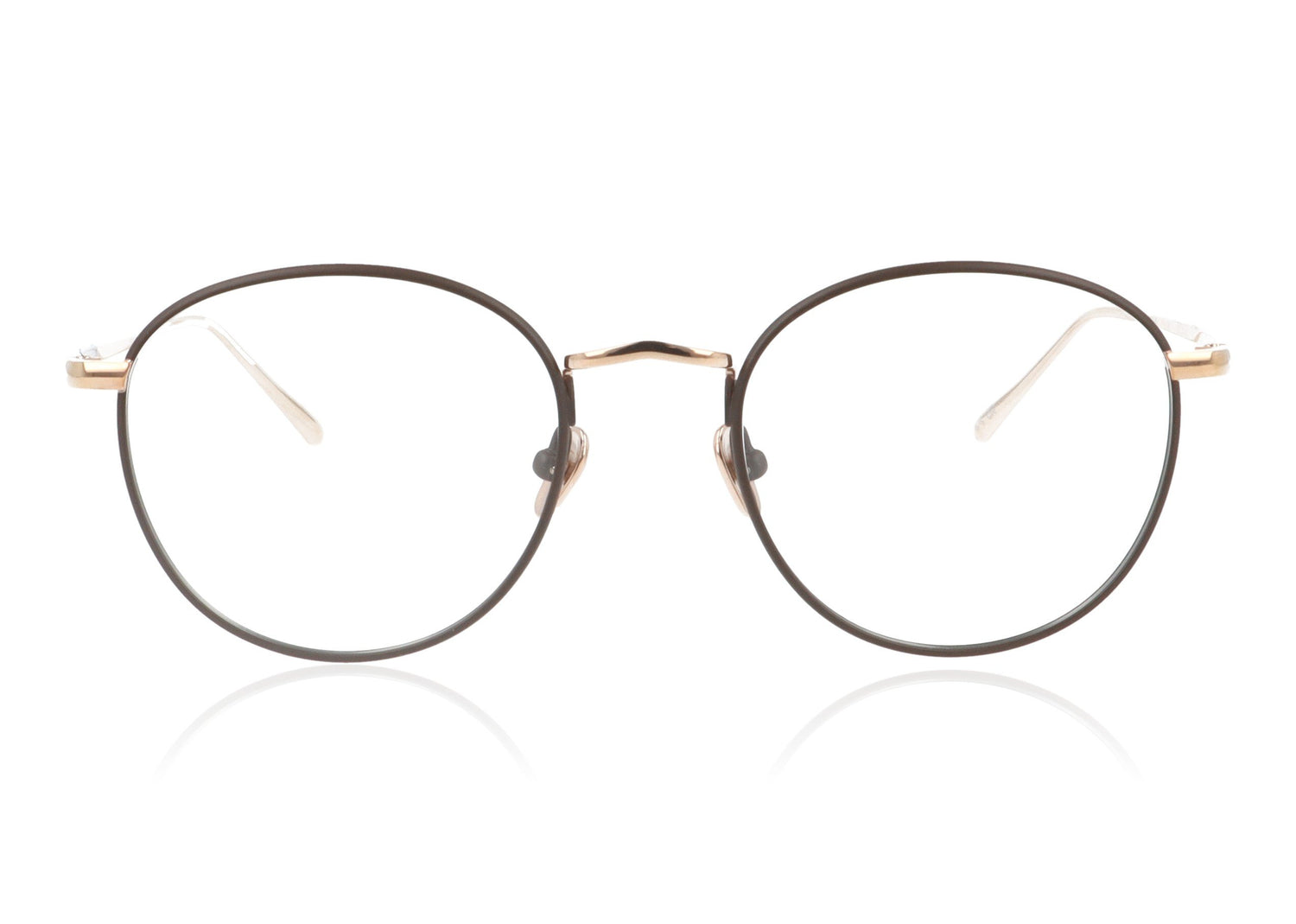 Linda Farrow Harrison C4 Rose Gold Glasses - Front