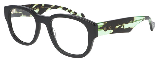 Gucci GG1429O 003 Black and Green Mix Glasses - Angle