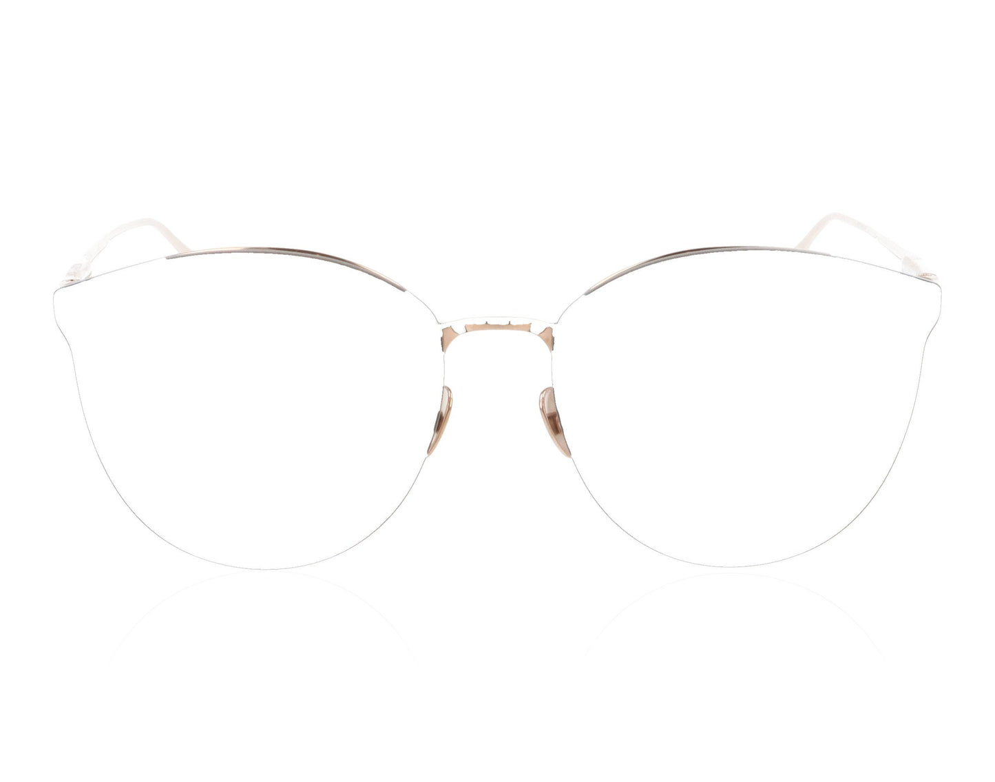 Linda Farrow Calthorpe C87 Brown and Rose Gold Glasses - Front