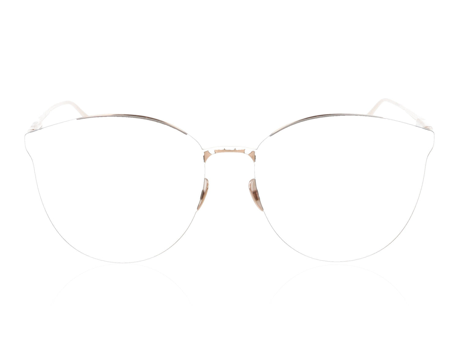 Linda Farrow Calthorpe C87 Brown and Rose Gold Glasses - Front