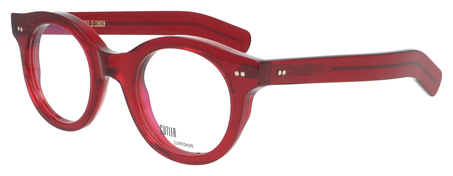 Cutler and Gross 1390 05 Red Glasses - Angle