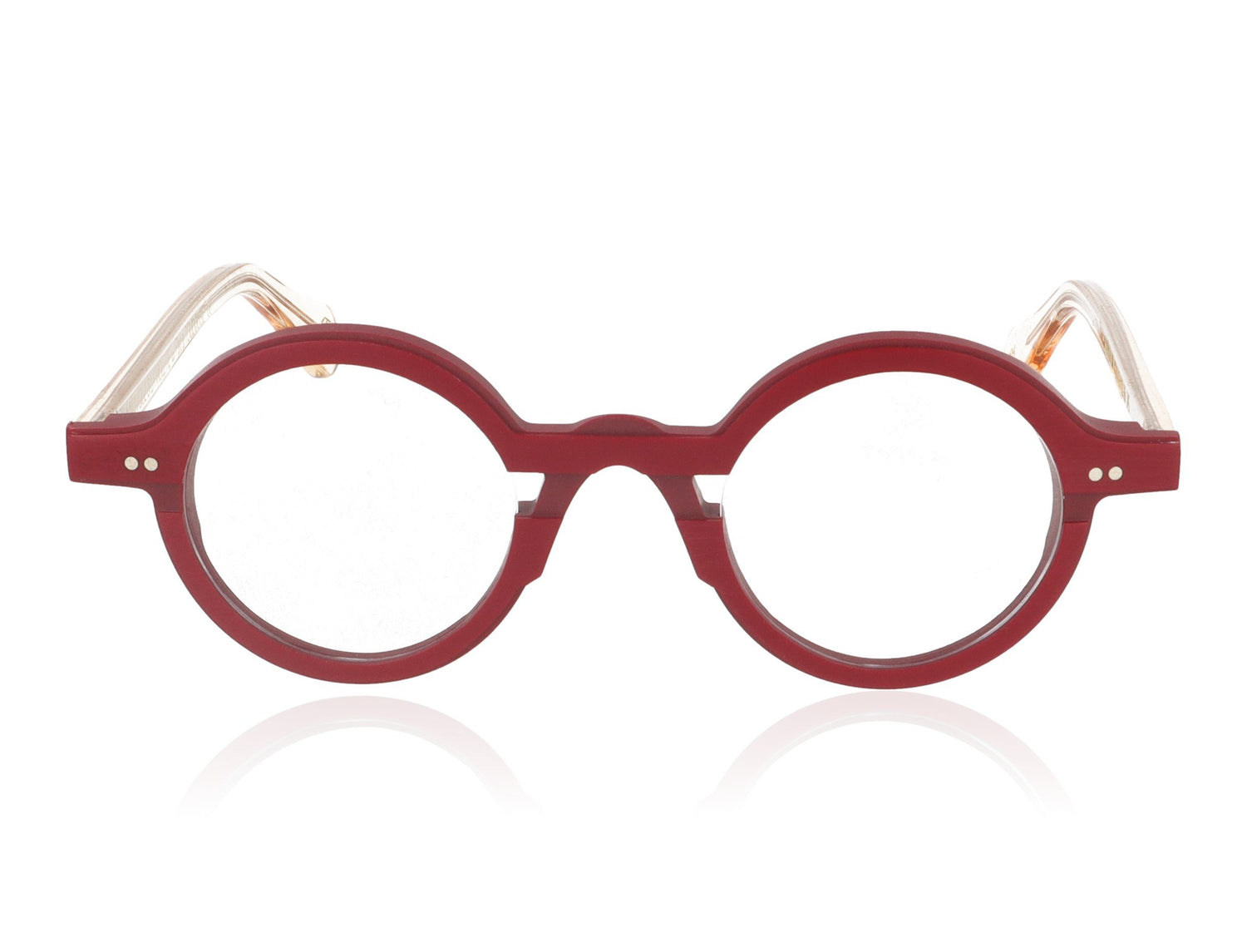 La Brique & La Violette Min-Leon BO/CH Red and Transparent Orange Glasses - Front
