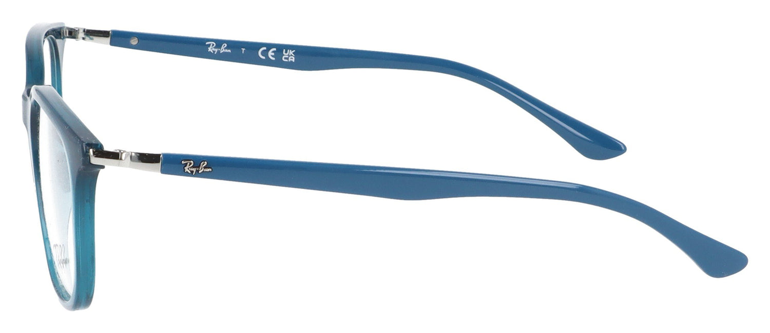 Ray-Ban 0RX7211 8206 Transparent Turquoise Glasses - Side