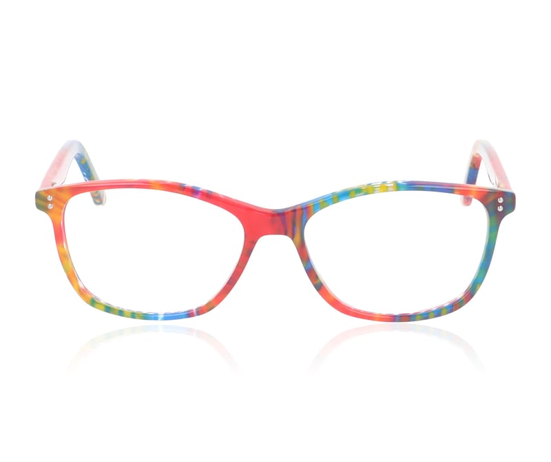 Wolf Eyewear 3101 Red Multi C96 Glasses - 51mm | 51