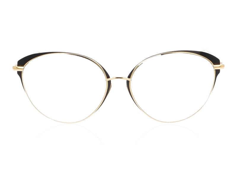 Linda Farrow Song Gold and Black C4 Glasses - 60mm | 60