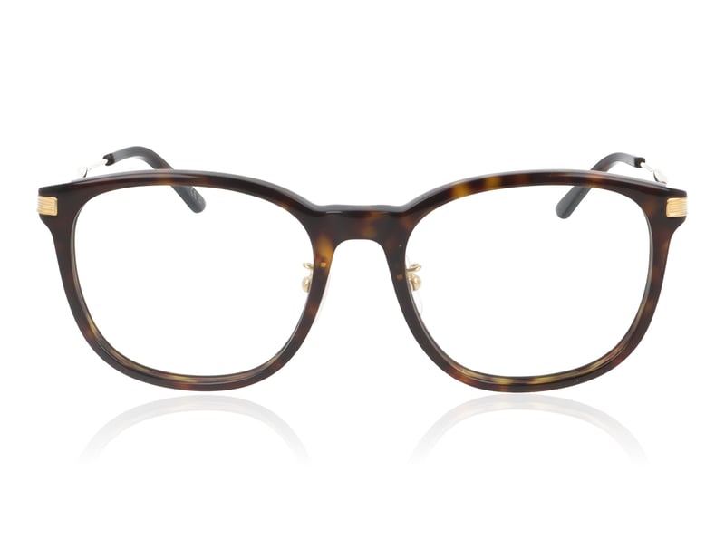 Cartier CT0454O Havana/Gold/Transparent 002 Glasses - 54mm | 54