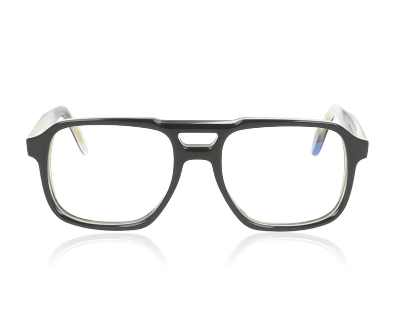 Cutler and Gross 1394 Black Green White Marble 05 Glasses - 55mm | 55