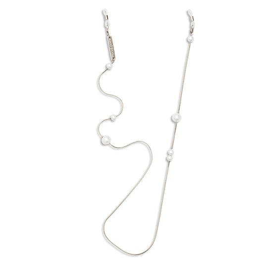 Frame Chain Drop Pearl WHG White Gold Frame Chain