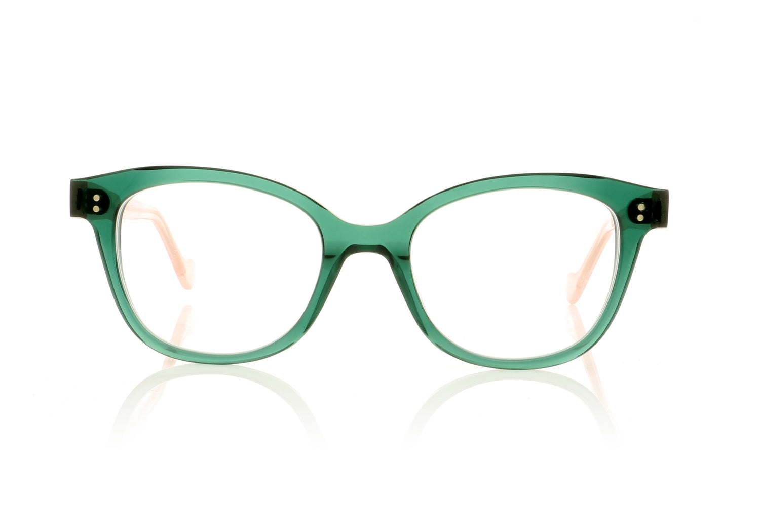 Anne & Valentin Carrington 1659 Green Glasses - Front