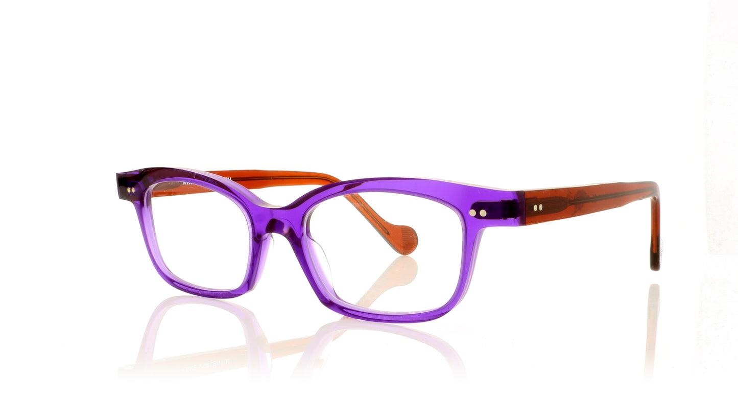 Anne & Valentin Cherry 1549 Purple Glasses - Angle