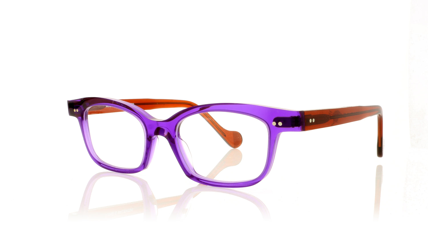 Anne & Valentin Cherry 1549 Purple Glasses - Angle