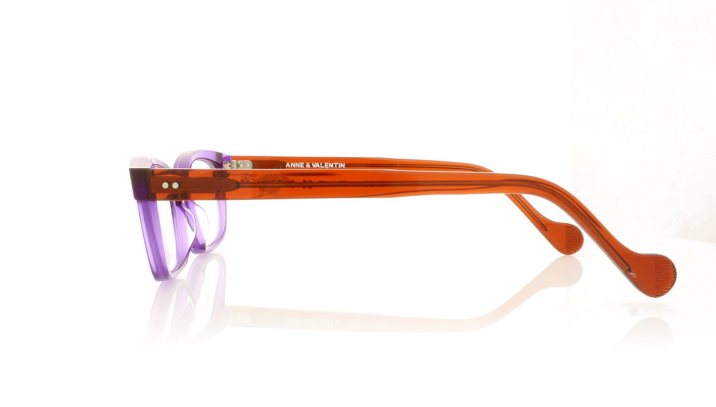 Anne & Valentin Cherry 1549 Purple Glasses - Side