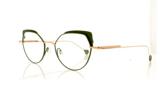 Anne & Valentin Comete 20C31 Rose Gold Green Glasses - Angle
