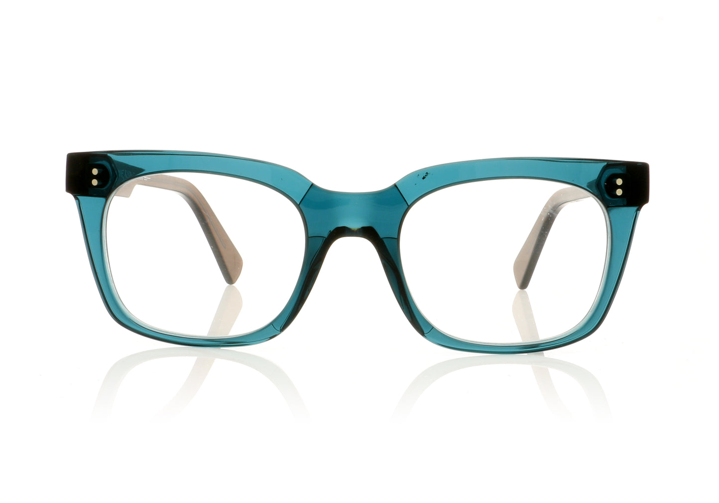 Anne & Valentin Diddley 8A02 Green Glasses - Front