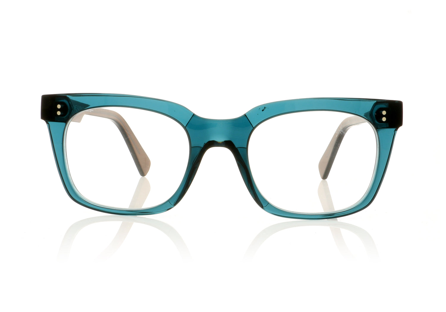 Anne & Valentin Diddley 8A02 Green Glasses - Front