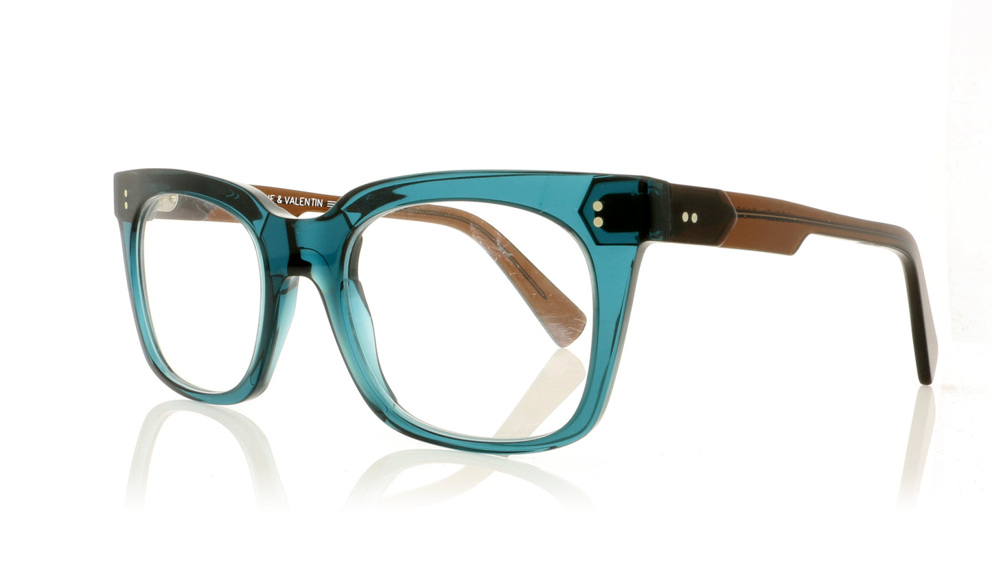Anne & Valentin Diddley 8A02 Green Glasses - Angle