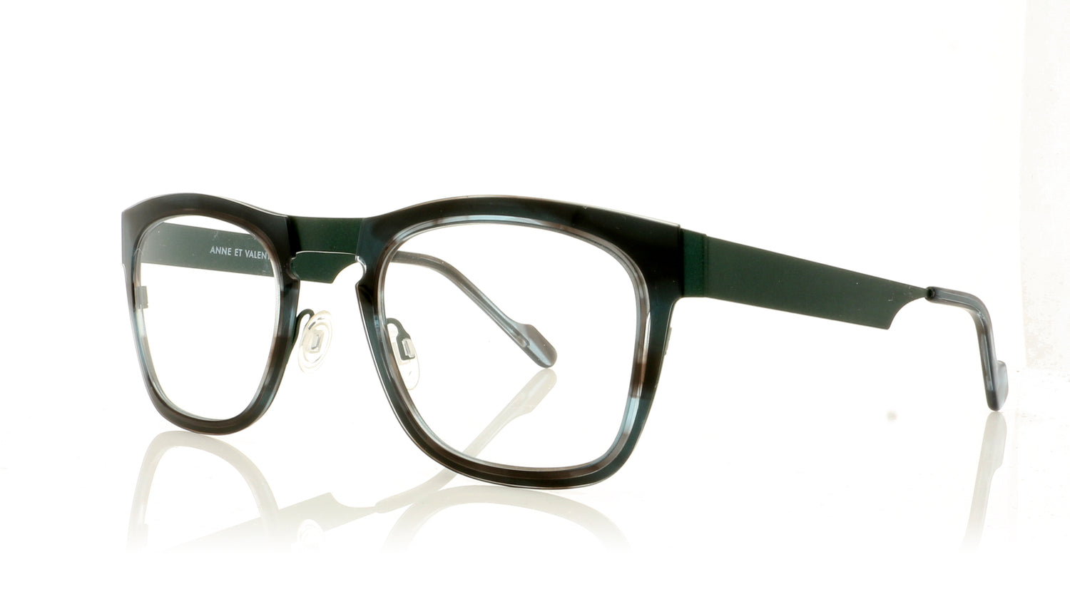 Anne & Valentin Fabio U217 Green Glasses - Angle