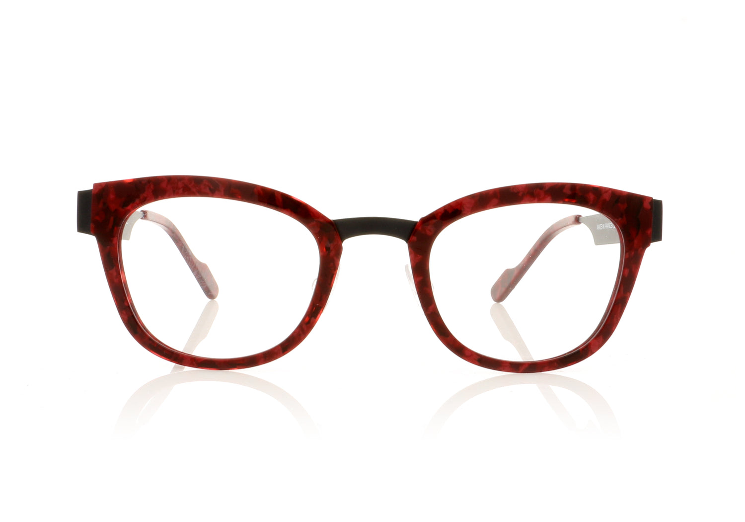 Anne & Valentin Fedora 8C32 Red Glasses - Front