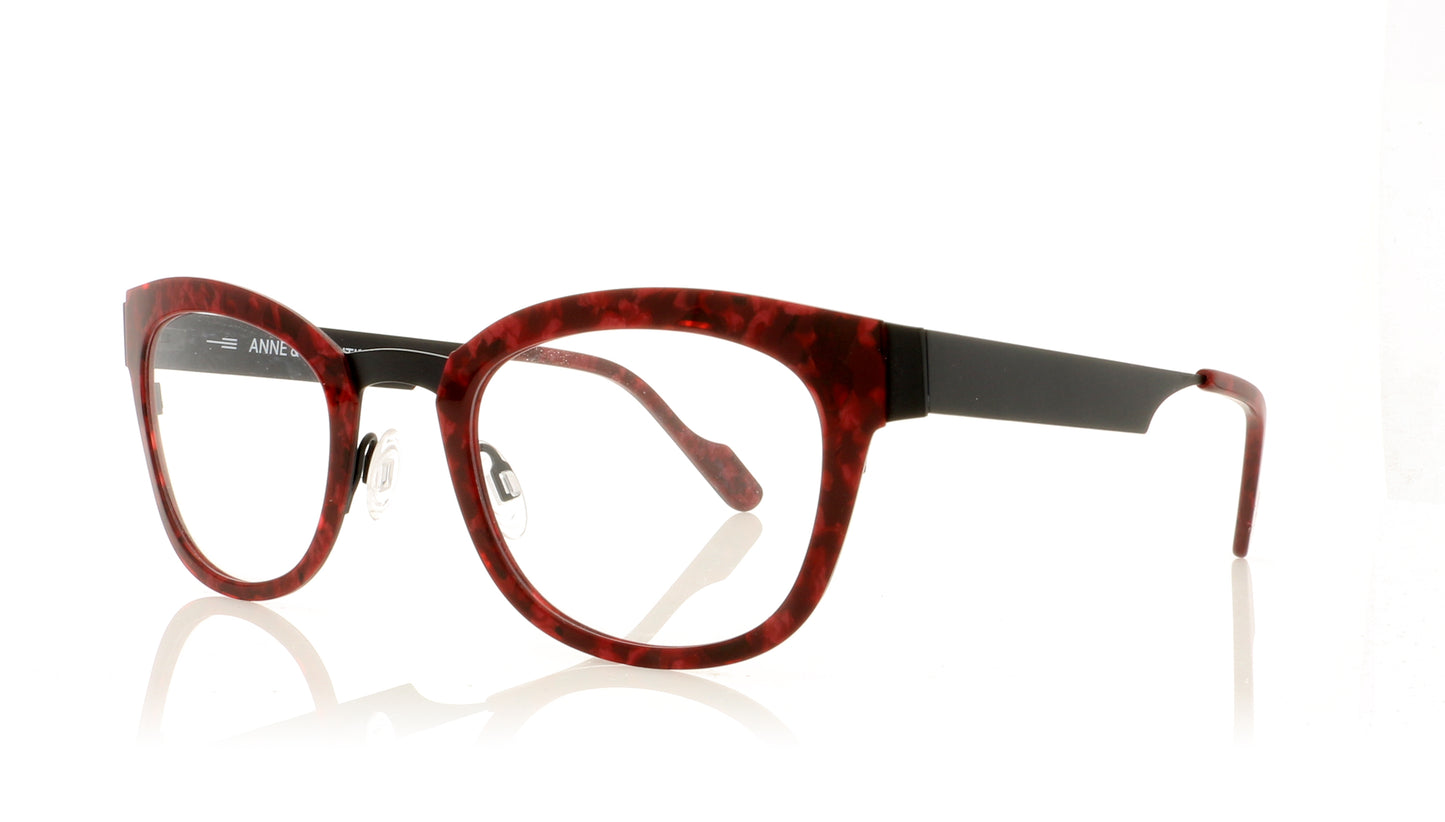 Anne & Valentin Fedora 8C32 Red Glasses - Angle
