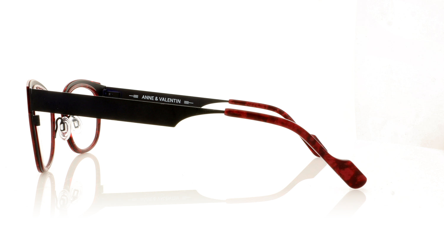 Anne & Valentin Fedora 8C32 Red Glasses - Side