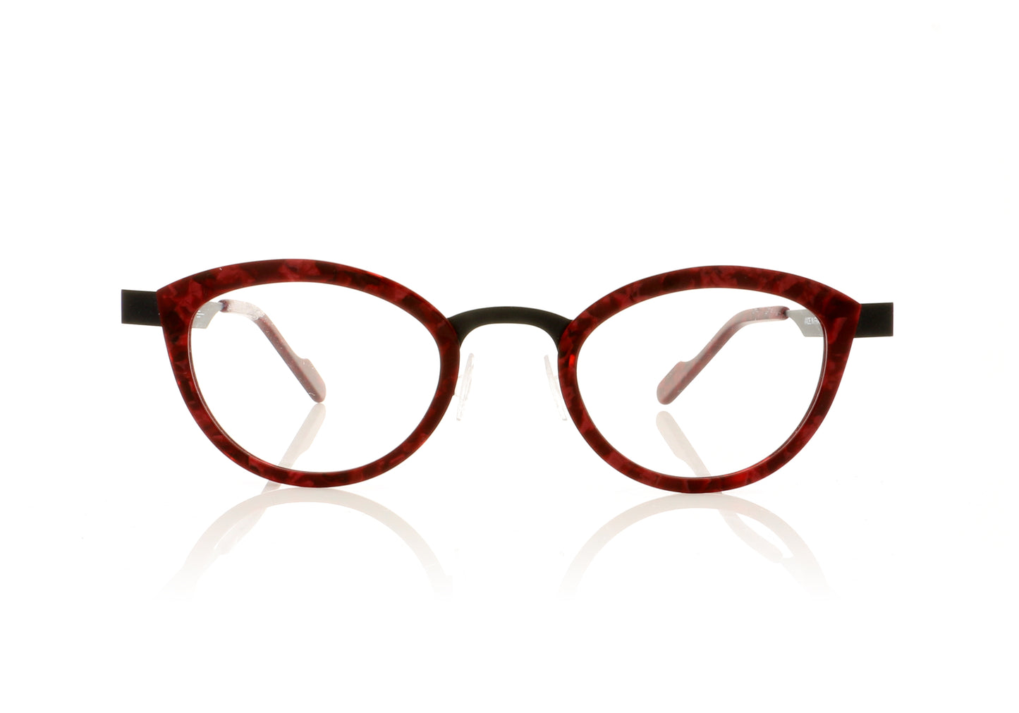 Anne & Valentin Fossette 8C32 Red Leaf Glasses - Front