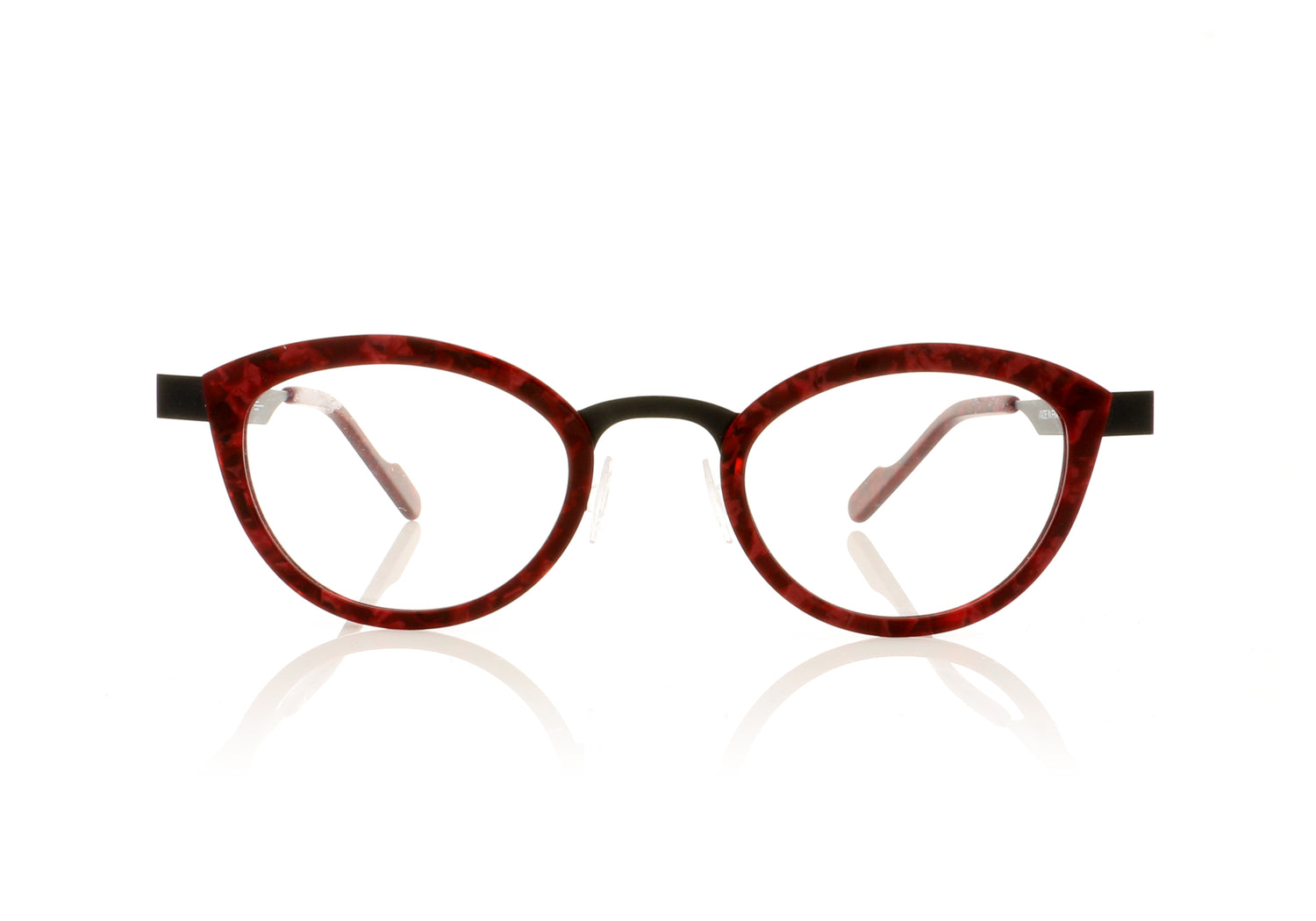 Anne & Valentin Fossette 8C32 Red Leaf Glasses - Front