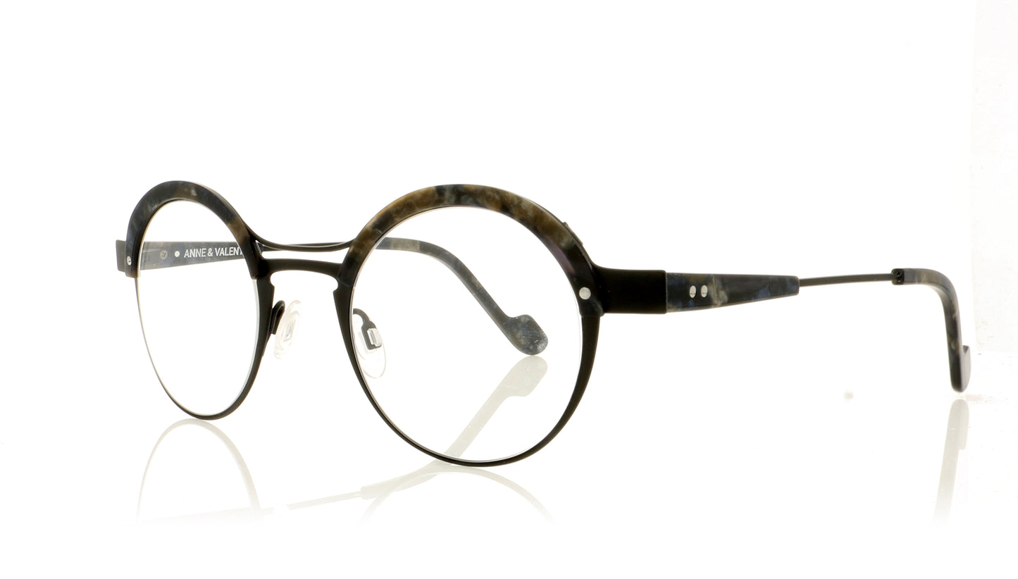 Anne & Valentin Goodycaster 8A19 Black Glasses - Angle