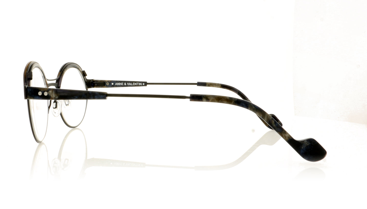 Anne & Valentin Goodycaster 8A19 Black Glasses - Side