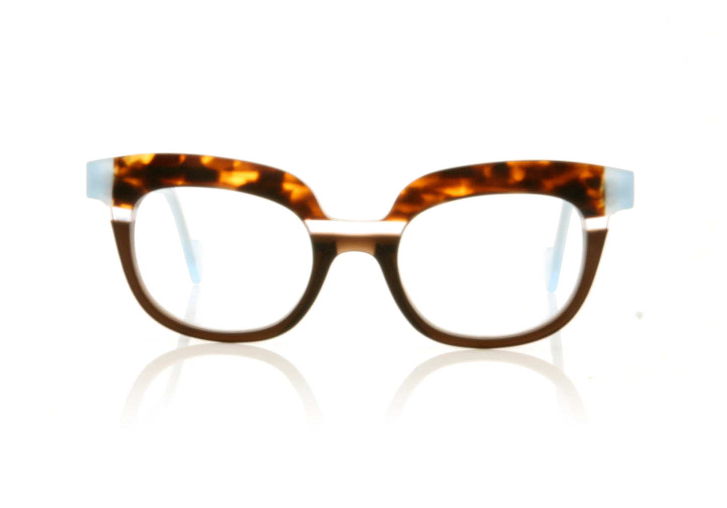 Anne & Valentin Paint 8A35 Tort Blue Glasses - Front