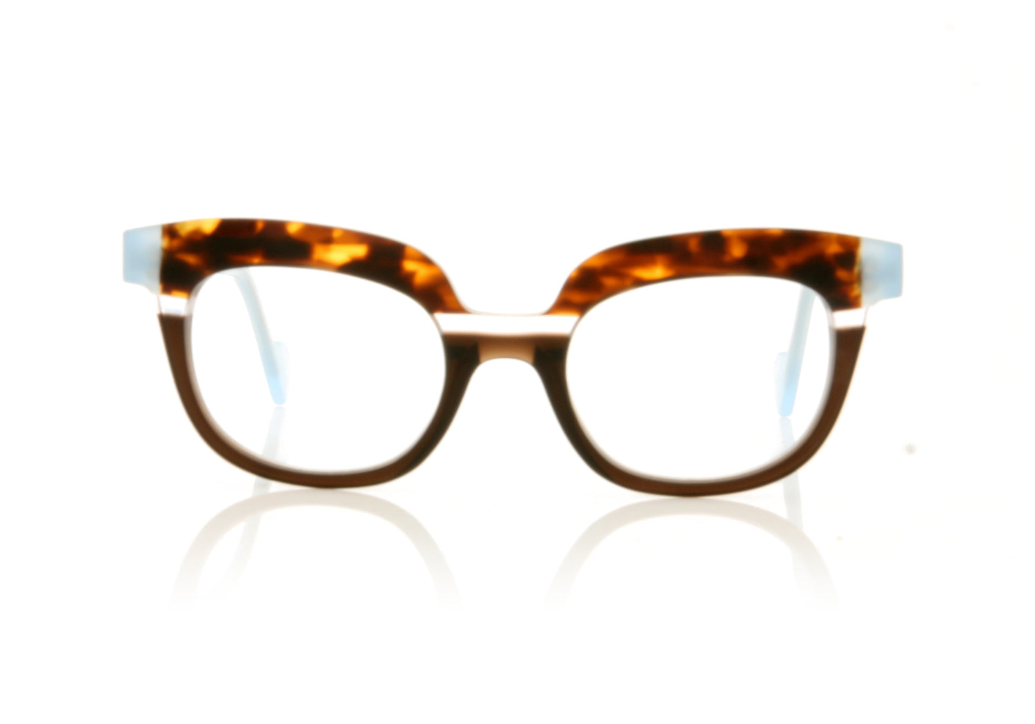 Anne & Valentin Paint 8A35 Tort Blue Glasses - Front
